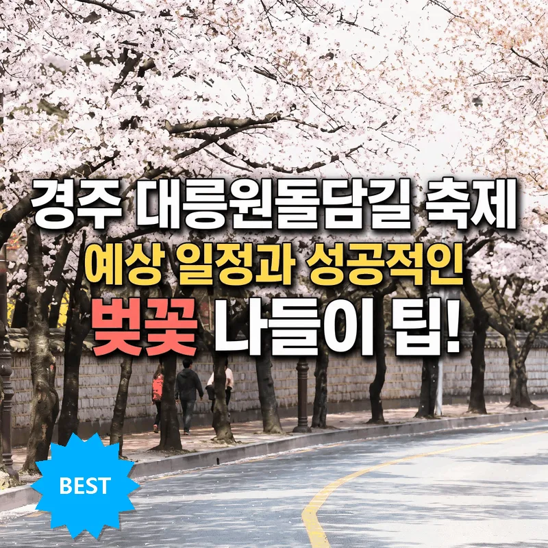 경주 대릉원돌담길 축제 예상 일정과 성공적인 벚꽃 나들이 팁
