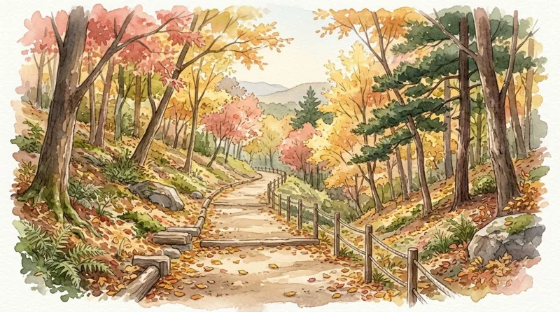 가을 숲길 그림 (AI 그림)