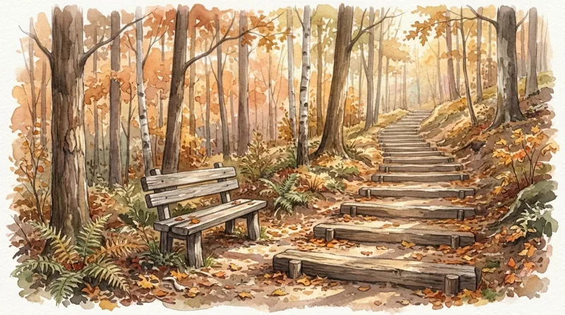 가을 숲길 그림 (AI 그림)