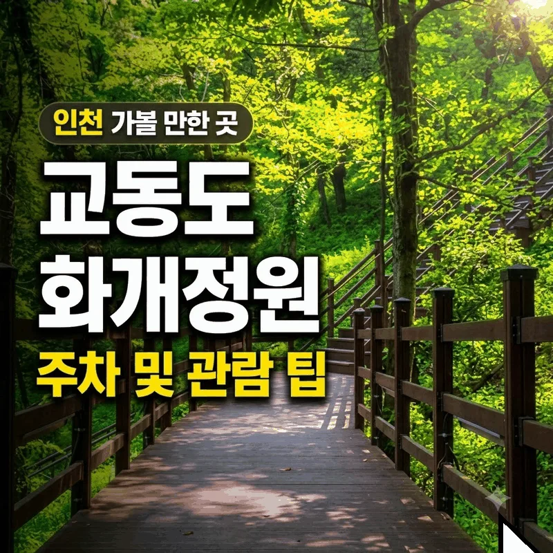 인천 가볼 만한 곳 교동도 화개정원 주차 및 관람 팁