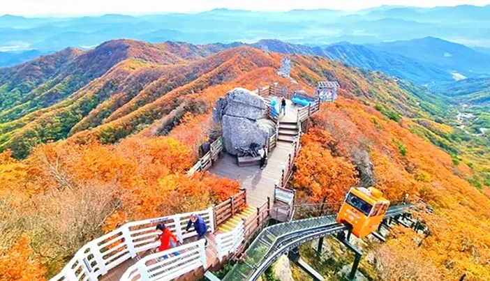 모노레일과 단풍 / 사진=함양군