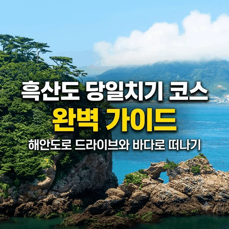 일주도로를 달리고 바다로도 나가 보는 흑산도 하루 코스 완벽 가이드