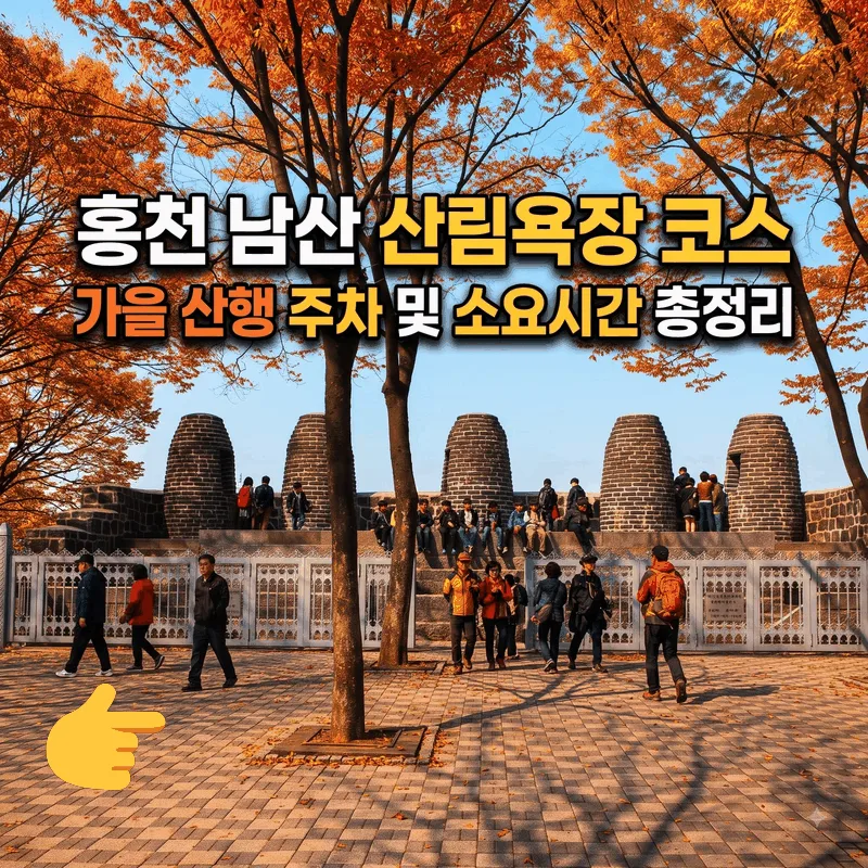 홍천 남산 산림욕장 코스 가을 산행 주차 및 소요시간 총정리