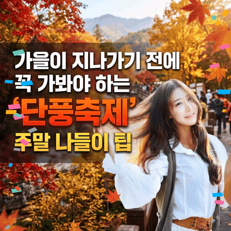 가을이 지나가기 전에 꼭 가봐야 하는 ‘단풍축제’ 주말 나들이 팁