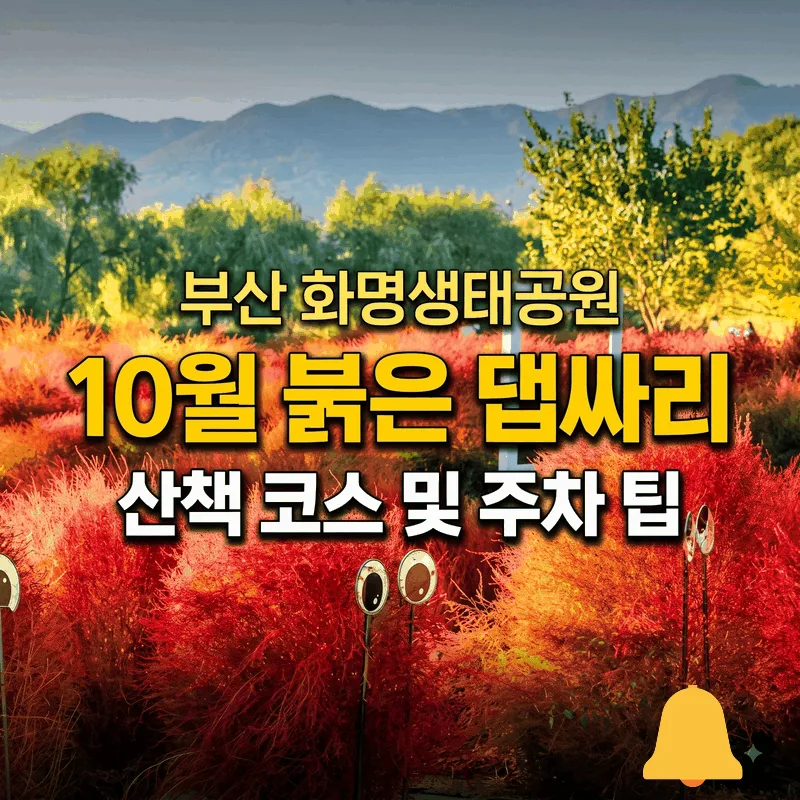 화명생태공원 10월 붉은 댑싸리 산책 코스와 주차 팁