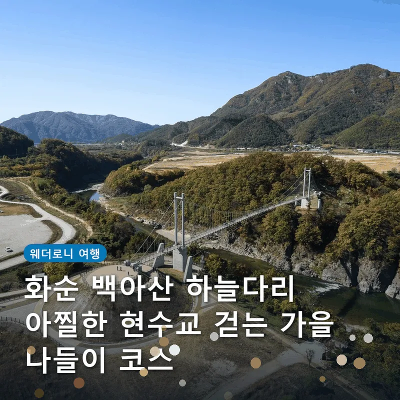 화순 백아산 하늘다리 아찔한 현수교 걷는 가을 나들이 코스
