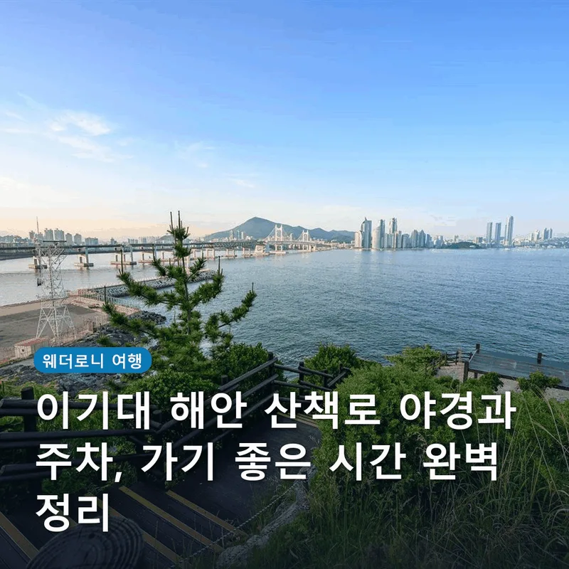 이기대 해안 산책로 야경과 주차, 가기 좋은 시간 완벽 정리