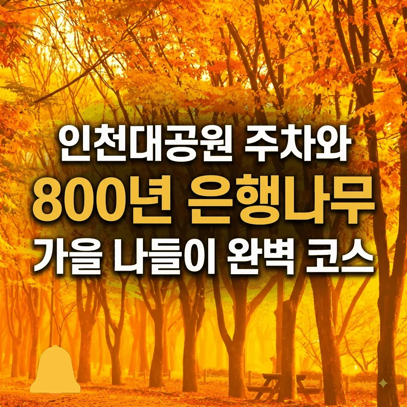인천대공원 주차와 800년 은행나무 가을 나들이 완벽 코스