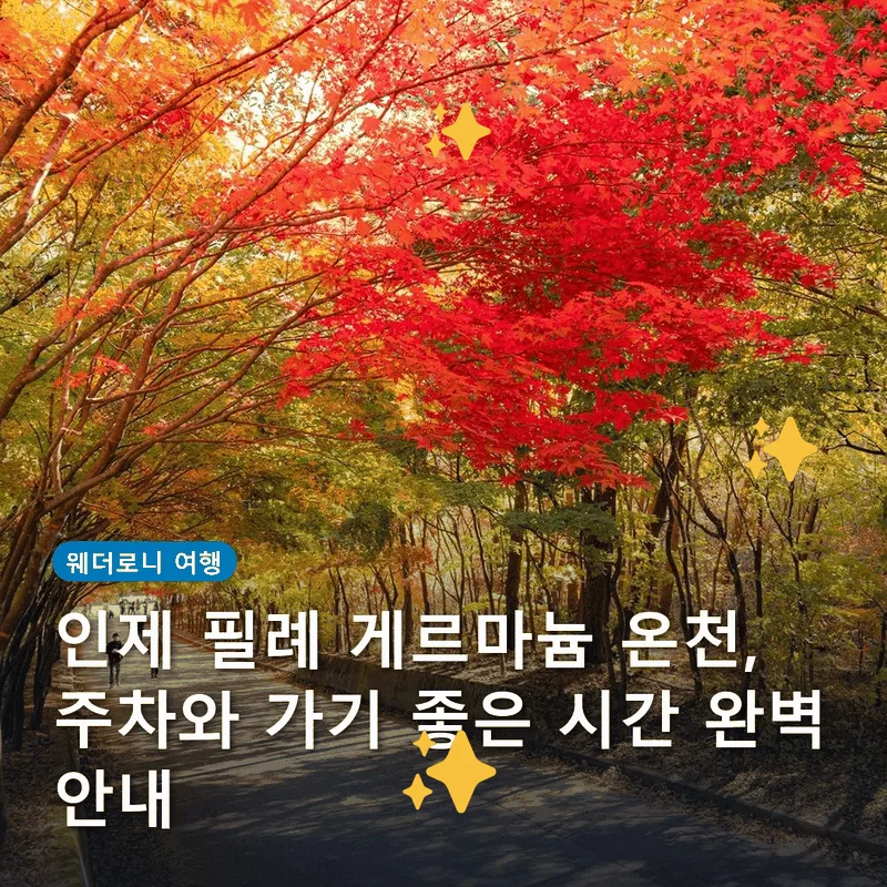인제 필례 게르마늄 온천, 주차와 가기 좋은 시간 완벽 안내