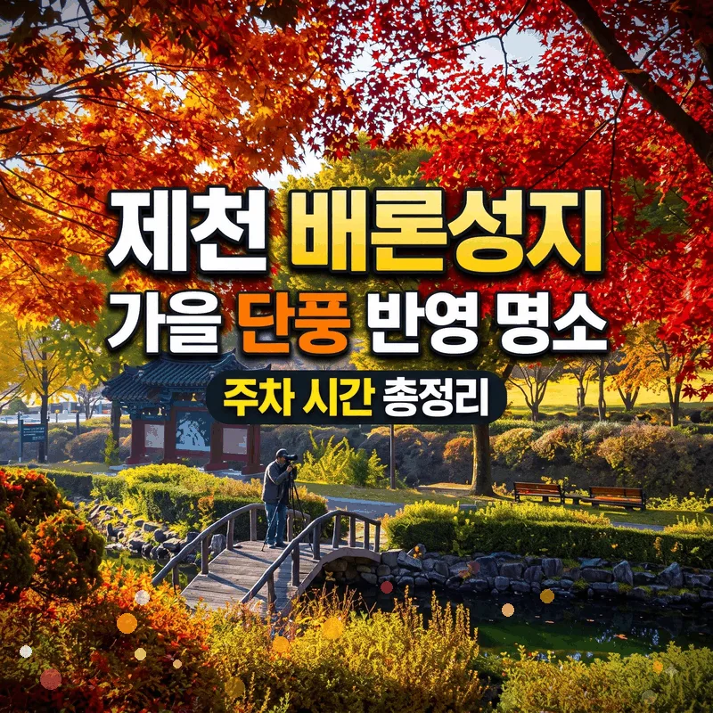 제천 배론성지 가을 단풍 반영 명소 주차 시간 총정리