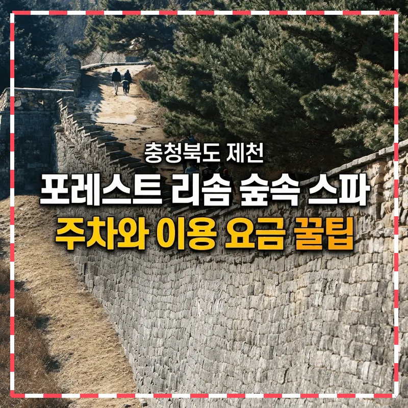 충청북도 제천 포레스트 리솜 숲속 스파 주차와 이용 요금 꿀팁
