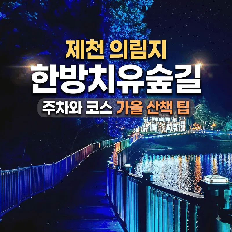 제천 의림지 한방치유숲길 주차와 코스 가을 산책 팁