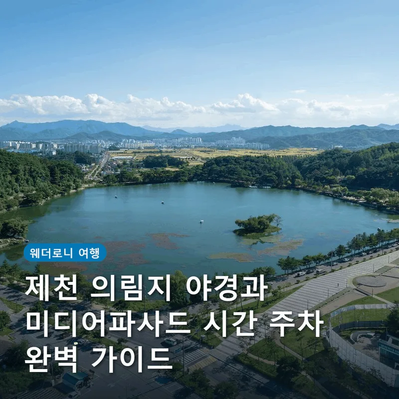 제천 의림지 야경과 미디어파사드 시간 주차 완벽 가이드