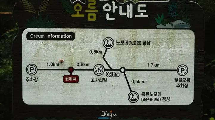 제주 노꼬메오름 안내도 / 사진=제주 공식블로그 천건엽