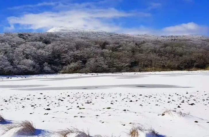 제주도 사라오름 겨울 모습 / 사진=유튜브 안나와 푸르나