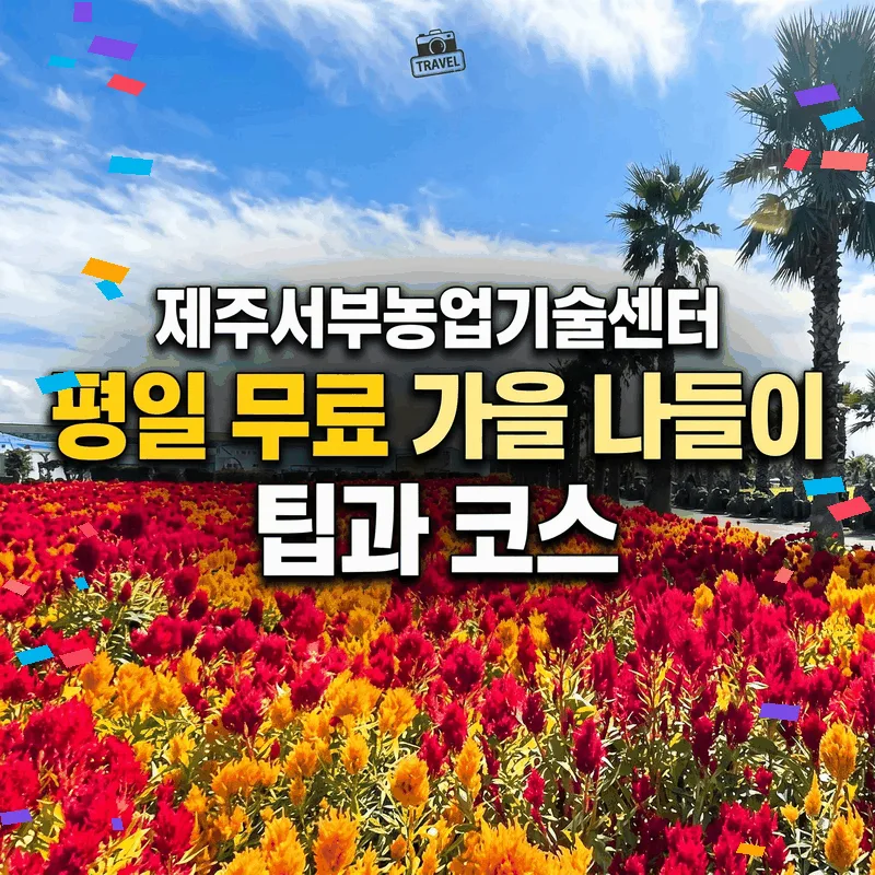 제주 서부농업기술센터 평일 무료 가을 나들이 팁과 동선