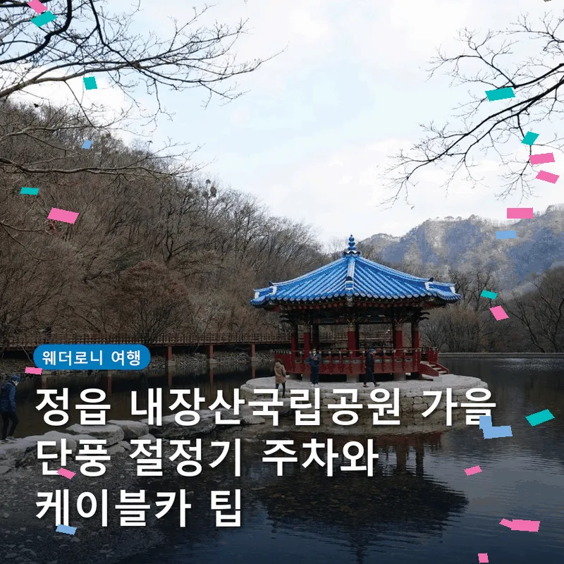 정읍 내장산국립공원 가을 단풍 절정기 주차와 케이블카 팁