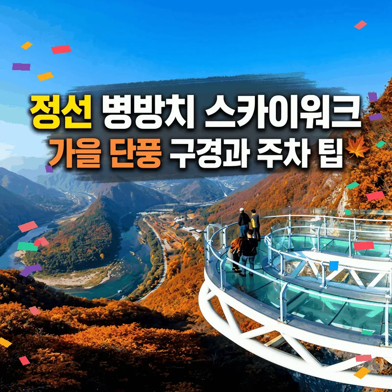 정선 병방치 스카이워크 가을 단풍 구경과 주차 팁