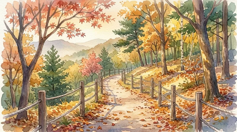 가을 숲길 그림 (AI 그림)