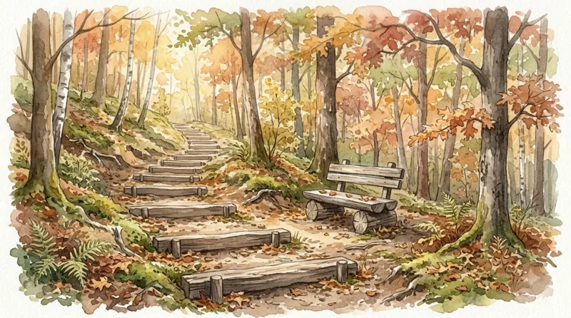 가을 숲길 그림 (AI 그림)