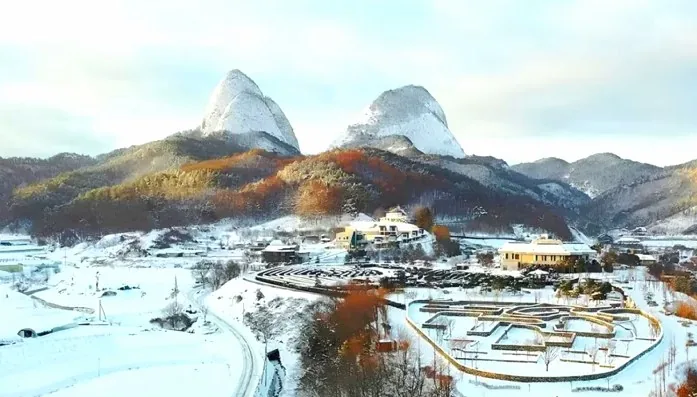 마이산도립공원 설경 / 사진=마이산도립공원