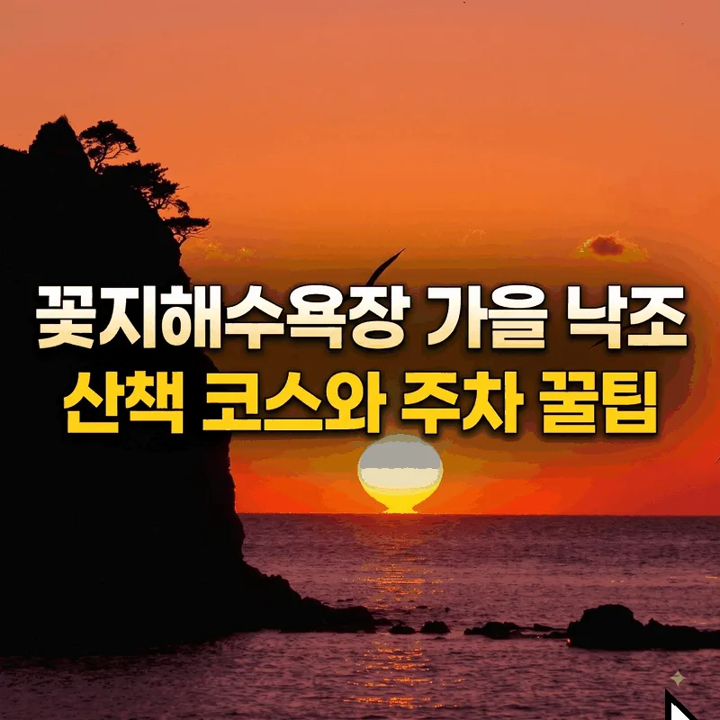 꽃지해수욕장 가을 낙조 산책 코스와 주차 꿀팁