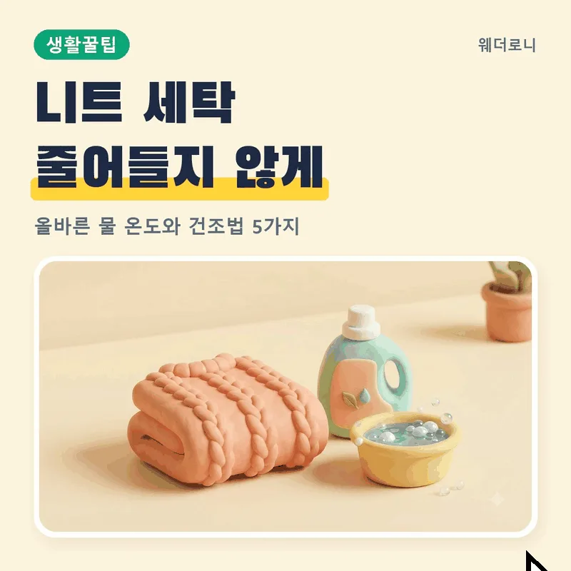 니트 세탁법, 줄어들지 않게 빨려면 꼭 알아야 할 5가지 방법