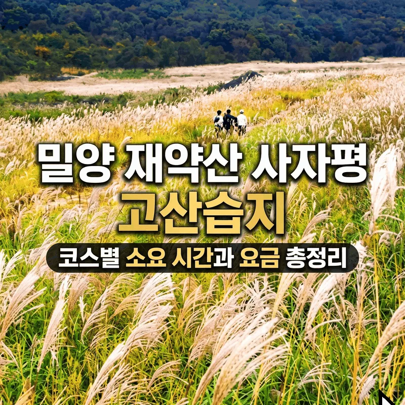 밀양 재약산 사자평 고산습지, 코스별 소요 시간과 요금 총정리
