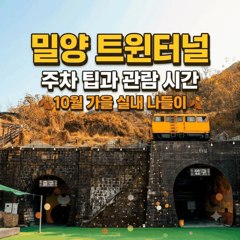 밀양 트윈터널 주차 팁과 관람 시간, 10월 가을 실내 나들이