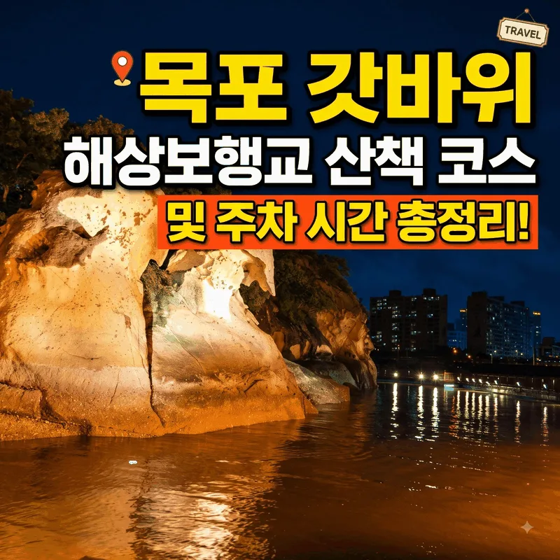 목포 갓바위 해안데크 산책 코스와 주차 소요 시간 총정리