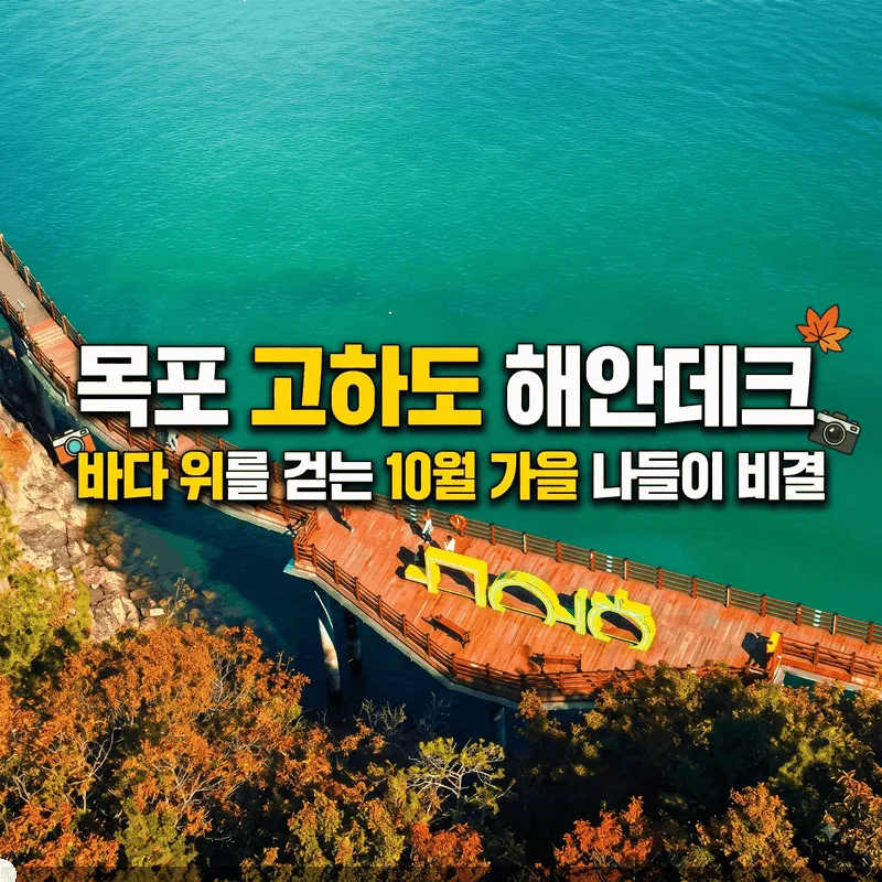 목포 고하도 해안데크, 바다 위를 걷는 10월 가을 나들이 비결