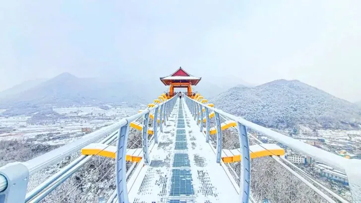 봉명산 출렁다리 겨울 / 사진=문경시청 공식 블로그 임동환