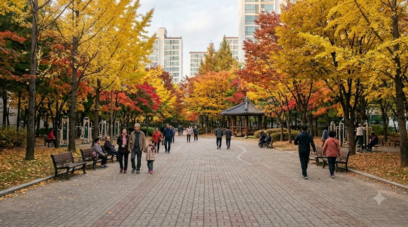 남매근린공원 가을 산책길 (AI 그림)