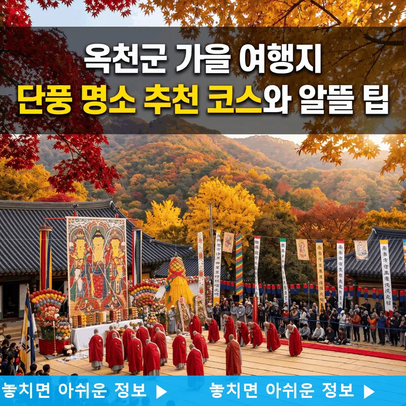 옥천군 가을 여행지 단풍 명소 추천 코스와 알뜰 팁