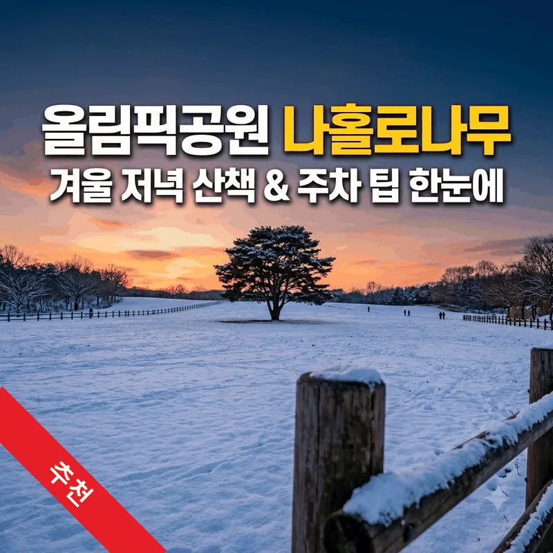 올림픽공원 나홀로나무, 겨울 저녁 산책과 주차 팁까지 한눈에 보기