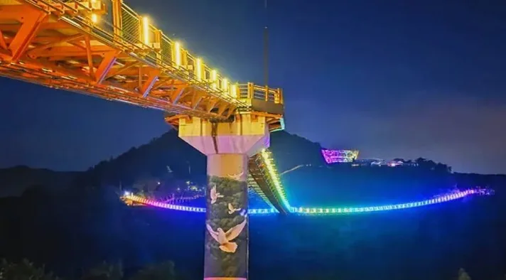한탄강 Y자 출렁다리 야경 / 사진=포천시