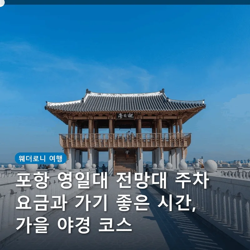 포항 영일대 전망대 주차 요금과 가기 좋은 시간, 가을 야경 코스