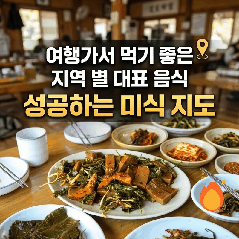 여행가서 먹기 좋은 지역 별 대표 음식 성공하는 미식 지도