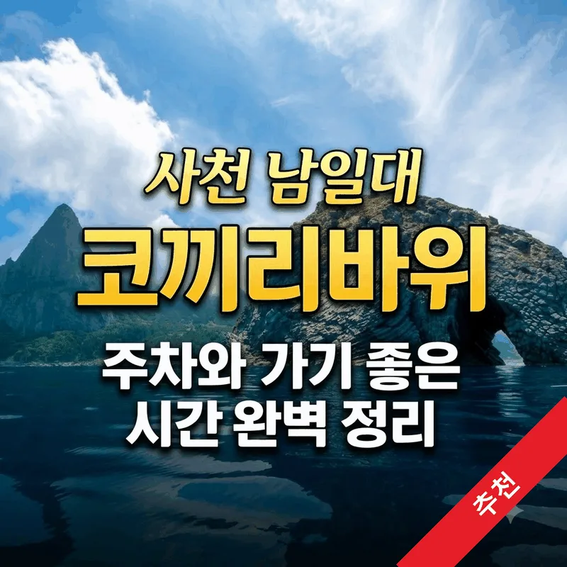 사천 남일대 코끼리바위 주차와 가기 좋은 시간 완벽 정리