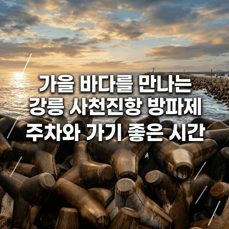 가을 바다를 만나는 강릉 사천진항 방파제 주차와 가기 좋은 시간