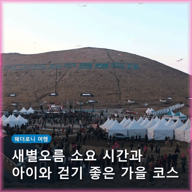 새별오름 소요 시간과 아이와 걷기 좋은 가을 코스