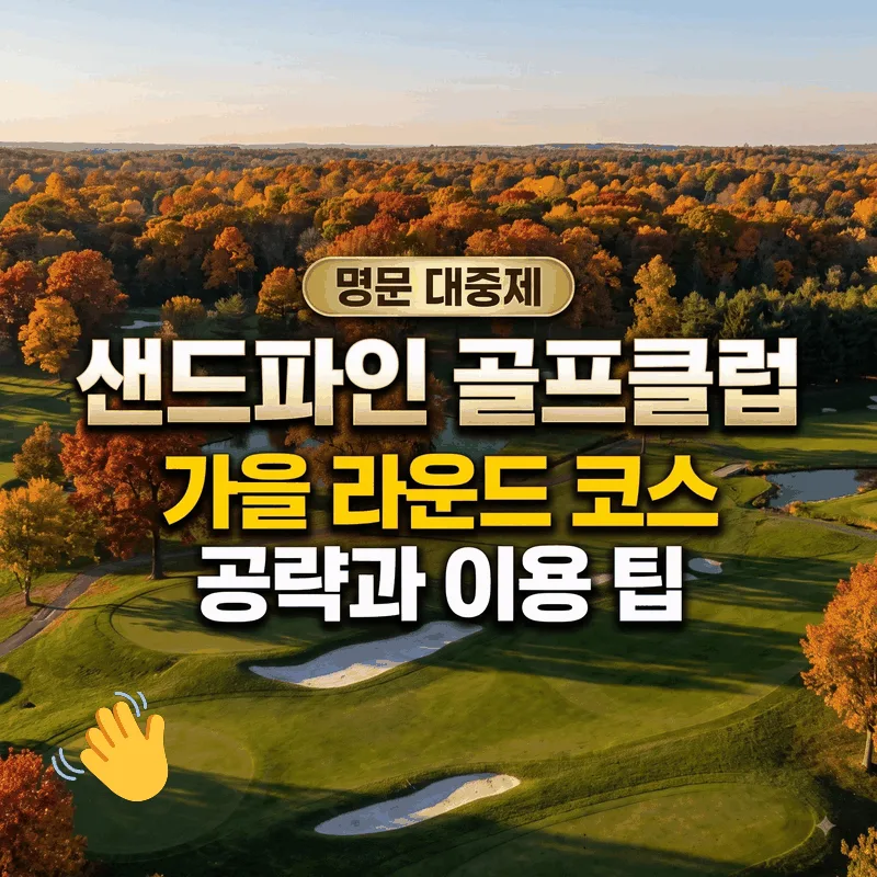 샌드파인 골프클럽 (명문 대중제) 가을 라운드 코스 공략과 이용 팁