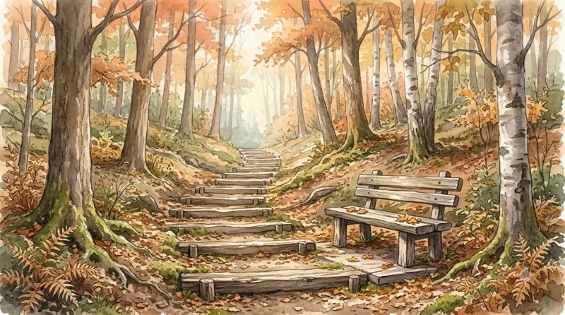 가을 숲길 그림 (AI 그림)