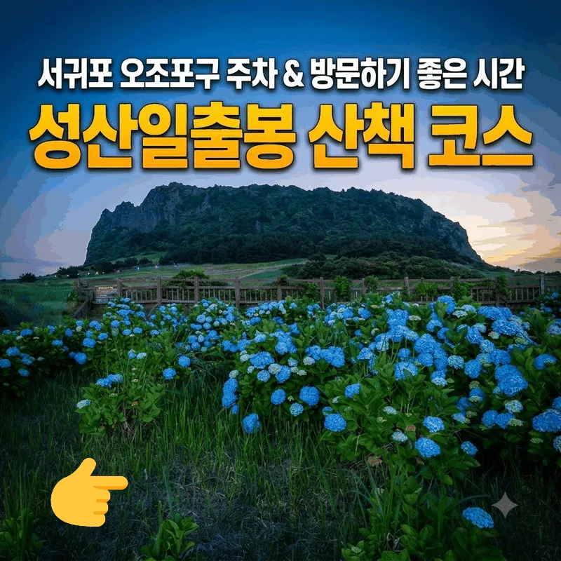 서귀포 오조포구 주차 및 가기 좋은 시간, 성산일출봉 산책 코스