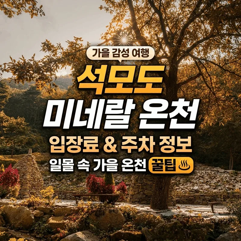 석모도 미네랄 스파 입장료와 주차, 노을 지는 가을 온천 팁