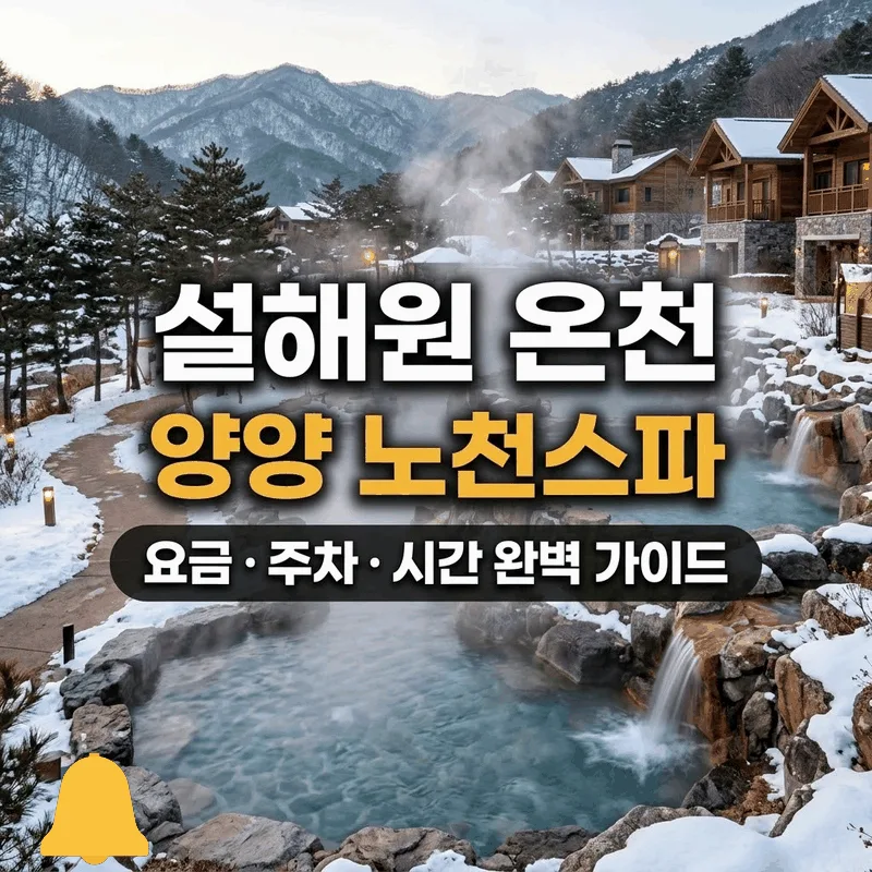 설해원 온천 양양 노천스파 요금 주차 시간 완벽 가이드