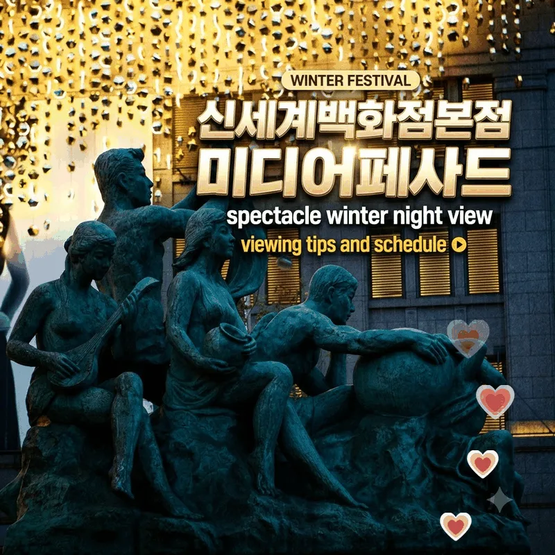 신세계백화점 본점 미디어 파사드 화려한 겨울 야경 관람 팁과 일정