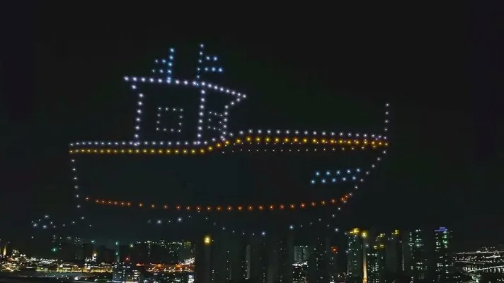 월곶포구축제 드론 라이트 쇼 / 사진=시흥시 공식 블로그