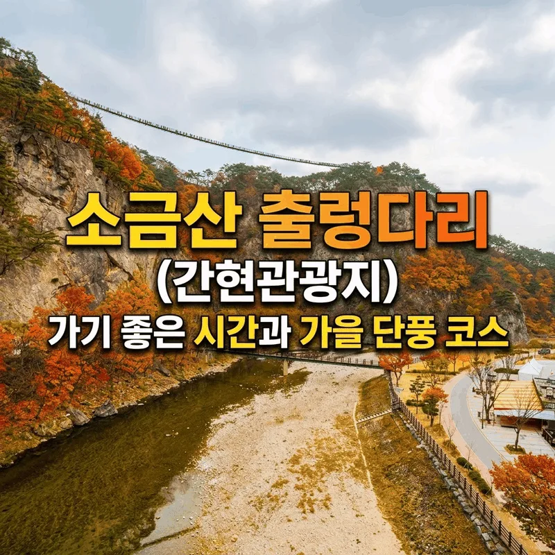 소금산 출렁다리(간현관광지) 가기 좋은 시간과 가을 단풍 코스