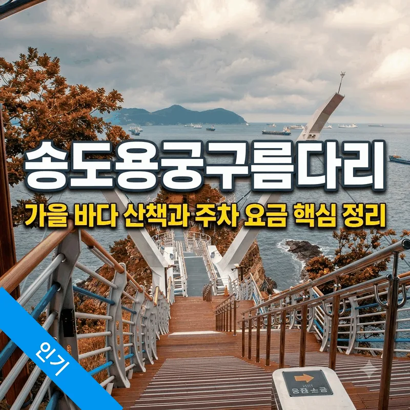 송도용궁구름다리 가을 바다 산책과 주차 요금 핵심 정리